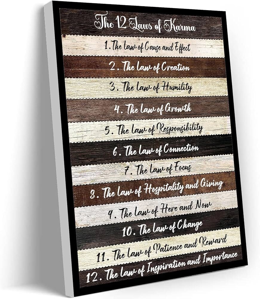 12 Laws of Karma Poster